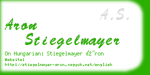 aron stiegelmayer business card